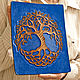 Leather painting 'Tree of life' - turquoise. Pictures. schwanzchen. Online shopping on My Livemaster.  Фото №2