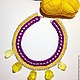 Вязаное колье "Солнце мое". Колье. Dmitrieva Jewelry. Интернет-магазин Ярмарка Мастеров.  Фото №2