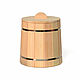 Wooden cedar tub with lid and yoke 10 l. Art.17090, Barrels and tubs, Tomsk,  Фото №1
