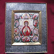 Икона св.Cергия Радонежского с житием
