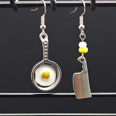 Украшения ручной работы. Ярмарка Мастеров - ручная работа Серьги: Завтрак. Handmade.