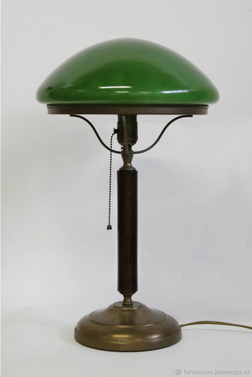 Лампа настольная Балтийский стиль 1х60вт е27 зеленый плафон