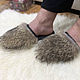 Men's Wolf Fur Slippers, Slippers, Mozdok,  Фото №1
