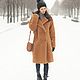 ECO fur COAT made of wool, medium length. To -25 frost, Coats, Moscow,  Фото №1
