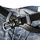 Python leather belt Black, width 2,9 cm, Straps, Ivanovo,  Фото №1