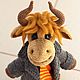 Bull in a coat. Stuffed Toys. Crochet patterns by Ermak Elena. My Livemaster. Фото №5