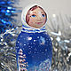 Winter. Wooden doll. interior doll, Christmas gifts, Tyumen,  Фото №1