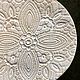 белая тарелка кружевная бежевая в деревенском стиле рустик. Утварь. ignata ceramics. Интернет-магазин Ярмарка Мастеров.  Фото №2