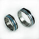 Titanium engagement rings with turquoise and onyx. Rings. asgdesign. Online shopping on My Livemaster.  Фото №2