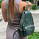 Backpack made of Python skin of pearl-green color, Backpacks, Moscow,  Фото №1