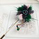 Brooch-needle made of mink fur and stones 'Fairy flower'. Stick pin. Ekaterina Rud ( stylish stones ). My Livemaster. Фото №5