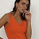Thin-knit T-shirt in an orange shade. Tanks. cashmerestory. Online shopping on My Livemaster.  Фото №2
