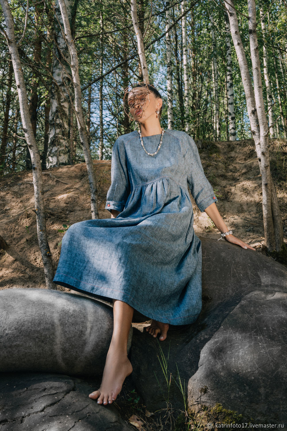 Льняное платье ИВАdress Зарницы из льна купить в интернет-магазине ...