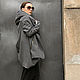 Кашемировое весеннее пальто Asymmetric Grey. Пальто. MILENA (aakasha). Интернет-магазин Ярмарка Мастеров.  Фото №2