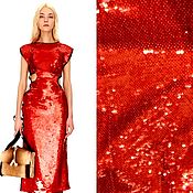 Материалы для творчества handmade. Livemaster - original item Mesh with sequins. Red glass. Handmade.