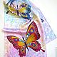 Batik scarf 'Colorful butterfly', Scarves, Yaroslavl,  Фото №1