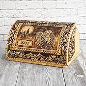 Русский стиль handmade. Livemaster - original item A rustic-style bread box made of birch bark 