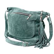 Сумки и аксессуары handmade. Livemaster - original item Crossbody Bag Suede Green Crossbody Bag Suede Bag. Handmade.