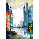 Painting City interior cityscape on canvas 50h70 in oil, Pictures, Izhevsk,  Фото №1