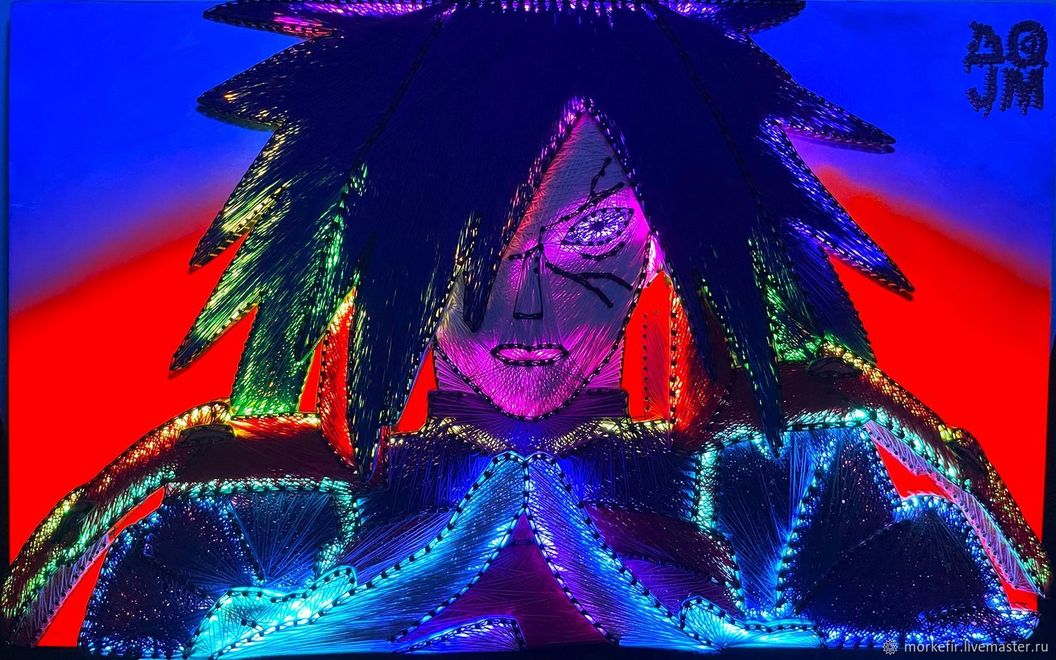 Картина объёмная «Madara Uchiha» Неон Стринг-Арт на заказ в интернет-магазине Ярмарка Мастеров по цене 150000 ₽ – WW2LCRU | Стринг-арт, Новороссийск - доставка по России