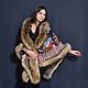 Pavlovo Posad shawl 'White roses' with a raccoon, Shawls, Moscow,  Фото №1