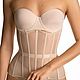 A set of underwear with a transparent linen corset on the straps. Corsets. Darya Vecher Шёлковое нижнее бельё Корсеты. My Livemaster. Фото №6