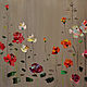 Картина маслом Розовый сад с цветами на сером  живопись, Картины, Москва,  Фото №1