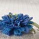 Brooch made of silk cornflower. Brooches. LIUDMILA SKRYDLOVA (flower glade). Online shopping on My Livemaster.  Фото №2