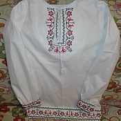 Traditional shirt. Blouse embroidered. Concert costume.(02,1)