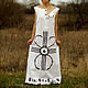 Order Long Linen Maxi Dress «Silencio». mongolia. Livemaster. . Dresses Фото №3