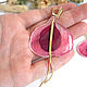 Order Earrings with Real Geranium Petals Crimson Pink Eco Jewelry. WonderLand. Livemaster. . Earrings Фото №3