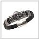 Men's leather bracelet No. 17 accessories steel 316L, Regaliz bracelet, Pyatigorsk,  Фото №1