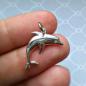 Украшения handmade. Livemaster - original item Pendant: Dolphin pendant in 925 silver (P9). Handmade.