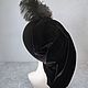 Chaperone black with a feather. Turban. Felt Hats Shop. My Livemaster. Фото №4