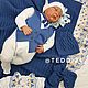 Заказать Плед и комбинезон на выписку для мальчика синий. Teddi 24 (teddi24_). Ярмарка Мастеров. . Комплект одежды для выписки Фото №3