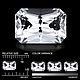 Данбурит бесцветный октагон калибровка 7х5 мм 0.79 ct, Кабошоны, Бангкок,  Фото №1