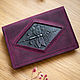 Passport cover made of leather 'Mehendi'. Bordeaux. Passport cover. WoobbyArt. My Livemaster. Фото №6