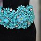 Bracelet of beads and rhinestones Turquoise, Bead bracelet, Krasnoyarsk,  Фото №1