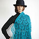 Openwork turquoise scarf, wool stole. Scarves. IRINA GRUDKINA Handmade Knitwear. Online shopping on My Livemaster.  Фото №2