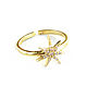 Order Star ring, gold ring with cubic zirconia 'Star' gift. Irina Moro. Livemaster. . Rings Фото №3