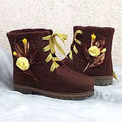Обувь ручной работы handmade. Livemaster - original item Felted boots with a TAP sole. Handmade.