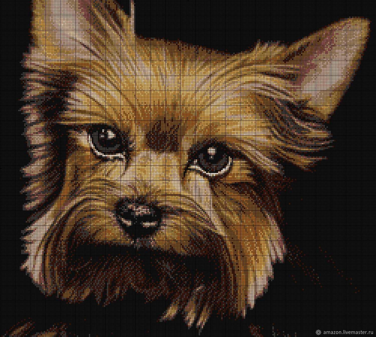 Схема йоркширского терьера. Панна Йоркширский терьер. Вышивка Йоркширский терьер. Вышивка крестом Йоркширский терьер. Вышивка бисером Йоркширский терьер.