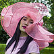 Summer hat 'English roses', Hats1, Moscow,  Фото №1