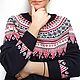 Свитер женский вязаный Лопапейса черный меринос. Свитеры. Tamerwool. Интернет-магазин Ярмарка Мастеров.  Фото №2
