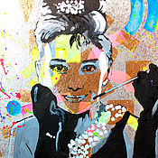 Картины и панно handmade. Livemaster - original item Painting portrait of Audrey Hepburn / Audrey Hepburn. Handmade.