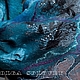 палантин  БИРЮЗОВЫЙ ЦВЕТОК. Палантины. Ольга Соловей (ptichkahelga). Ярмарка Мастеров.  Фото №5