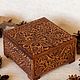 Цветочная резная деревянная шкатулка 14х14 см Кантри. Шкатулки. Кантри. Декор. Подарки (tasha-prokoko). Ярмарка Мастеров.  Фото №4