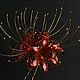 Hairpin bright red lycoris spider lily. Hairpin. PandaStudio (glossyfleur). My Livemaster. Фото №6