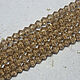 Biconuses 3 mm 60 pcs on a thread Beige, Beads1, Solikamsk,  Фото №1