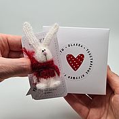 Украшения handmade. Livemaster - original item Bright creative gift bunny brooch OLAKRA. Handmade.